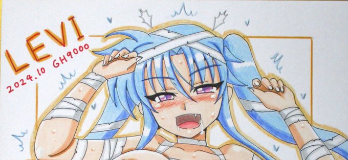 10月の色紙、ハロウィン衣装えっちレヴィ、完成しました～😆😊
大変えっちなので全体像はpixivで!
https://t.co/Kr35MsuPtm 