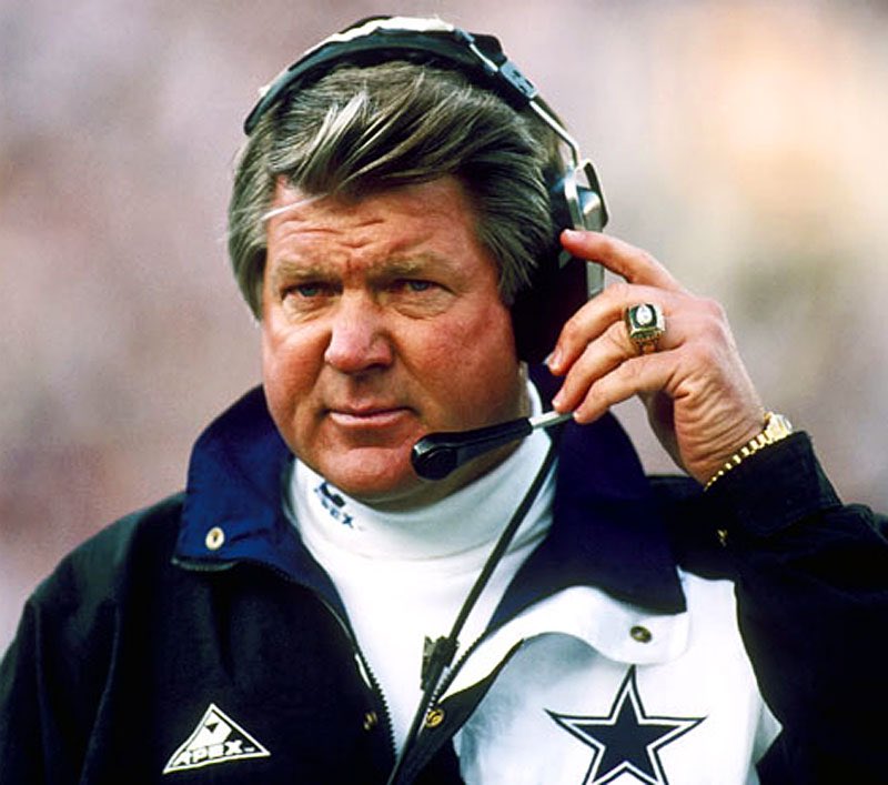 Super70sSports's tweet photo. Jimmy Johnson deserves to be in the Hall of Fame twice just for dragging Jerry Jones’ dumb ass there. And they let him in first! You can’t make shit that stupid up. https://t.co/RgZlZ6DUDO