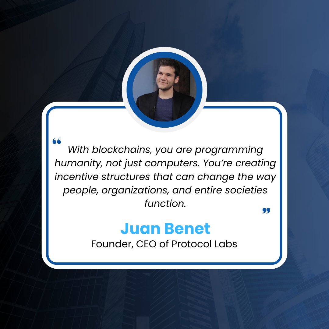 Filecoin's tweet image. .@juanbenet from @protocollabs On Programming Humanity