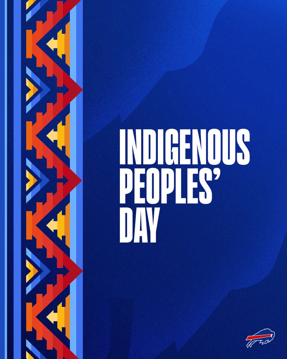 BuffaloBills's tweet photo. Today, we honor those who first called this land home.

We celebrate the resilience, contributions, and cultures of Indigenous peoples everywhere. 

#IndigenousPeoplesDay https://t.co/2hhjYAgD4V