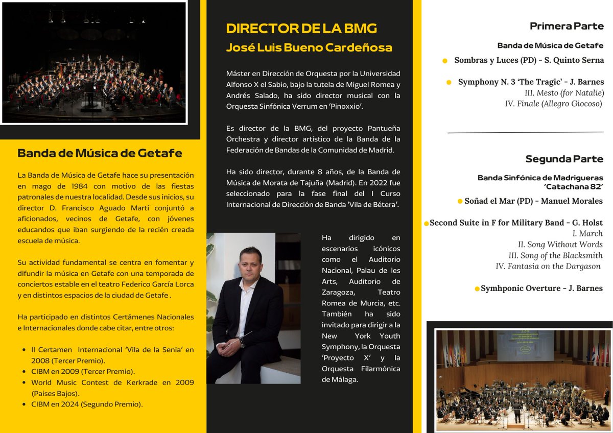 🔴 Encaramos la recta final de este 2024 con la segunda edición del 𝗙𝗲𝘀𝘁𝗶𝘃𝗮𝗹 𝗡𝗮𝗰𝗶𝗼𝗻𝗮𝗹 𝗱𝗲 𝗕𝗮𝗻𝗱𝗮𝘀 𝗱𝗲 𝗠ú𝘀𝗶𝗰𝗮 '𝗝𝘂𝗮𝗻 𝗥𝗲𝗮𝗹'. Este año, nuestra Asociación tendrá la gran suerte de recibir a nuestros compañeros de la <a href="/bmgetafe/">Banda Música Getafe BMG</a>.