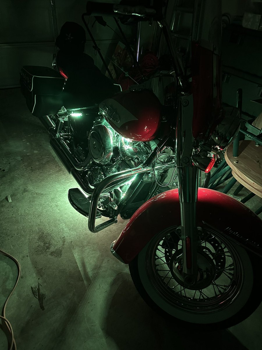 Installed a LED light kit in the bike today. Came out really good!