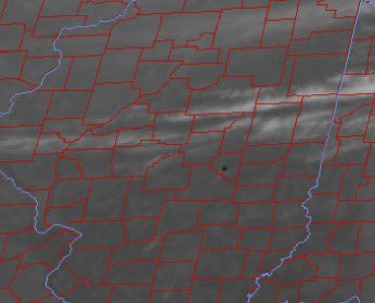 Notice the black spot in Moultrie County? Sullivan Fire is handling a rather large field fire west of town. 

Elevated fire danger remains through today. 

Photo from <a href="/NWSLincolnIL/">NWS Lincoln IL</a>