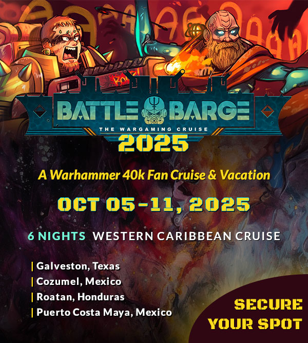 Join us for Battle Barge 2025 – a 6-night cruise packed with epic battles, painting workshops, RPG sessions, and more! Set sail on October 2025, aboard the Harmony of the Seas. Cabins are selling fast! Be part of the ultimate Warhammer 40k adventure! - mailchi.mp/event.cruises/…