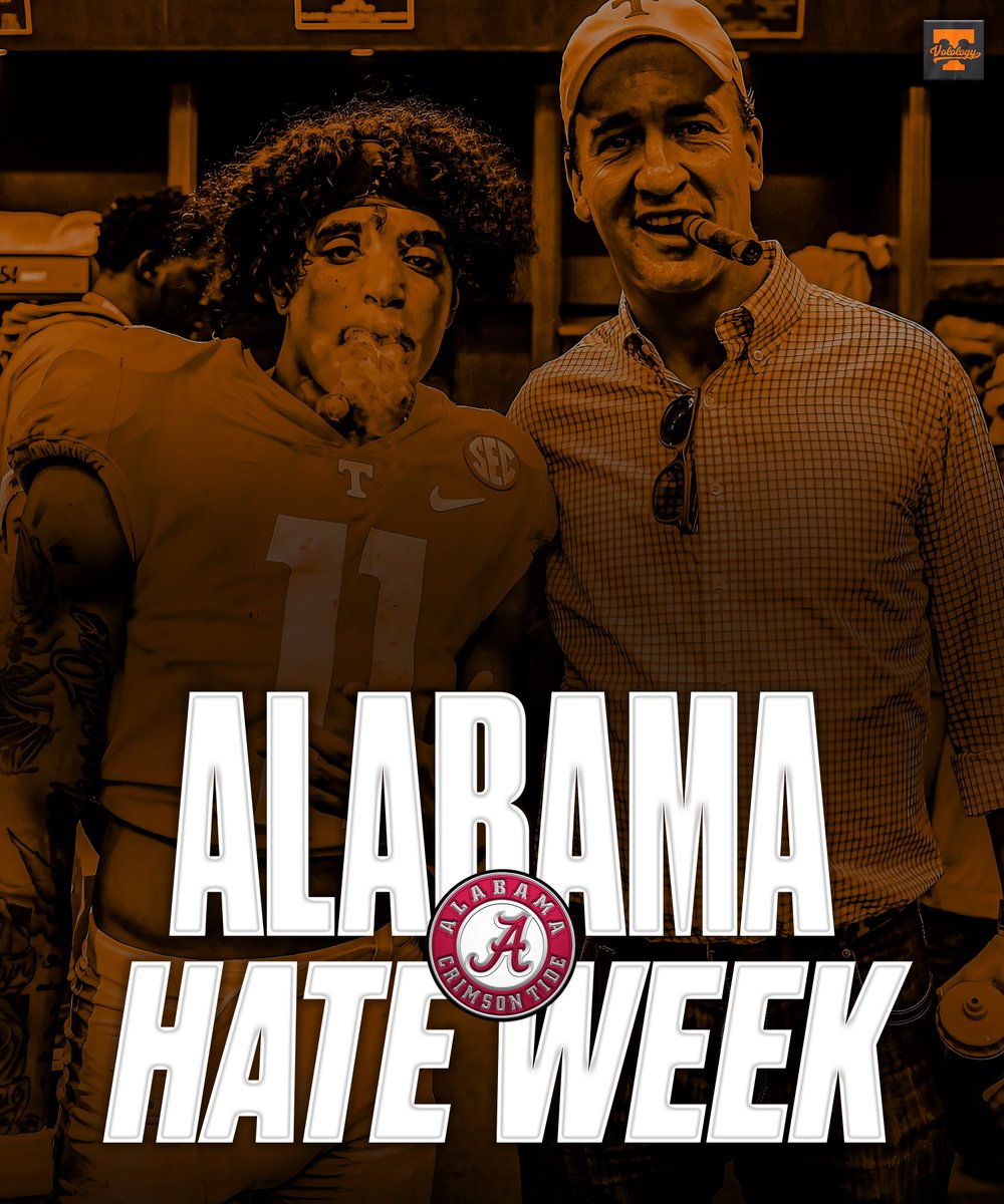 Volology's tweet photo. IT’S ALABAMA HATE WEEK!!! ❌🐘 https://t.co/zjjUlSbonL