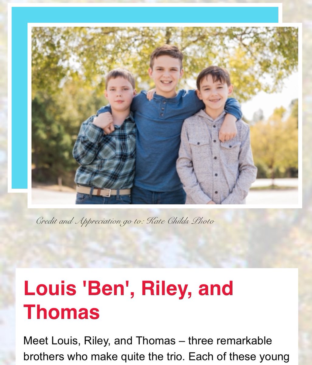 This sibling group is looking for a family to adopt them. They need a two-parent home characterized by warmth &amp; support. Contact Project Zero in Arkansas. America, please don’t let them age out of the system! The statistics aren’t in their favor the longer they remain orphans.