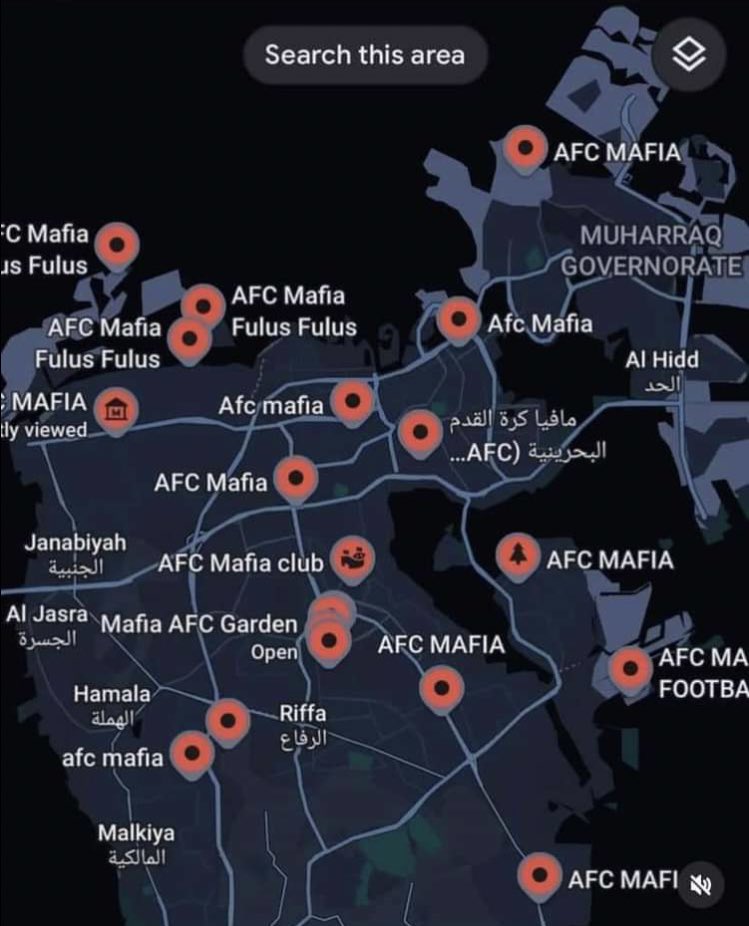 The power of Indonesian netizen, some location names in Bahrain turned into AFC Mafia 🤯

 <a href="/TrollFootball/">Troll Football</a> 
<a href="/nocontextfooty/">Out Of Context Football</a> 
<a href="/433/">433</a> 
 <a href="/Troll__Footbal/">Troll Football Media</a> 
<a href="/NoContextHumans/">Out of Context Human Race</a> 
<a href="/FootballIraq/">Iraq Football</a> 

Indonesia | Bahrain | Referee