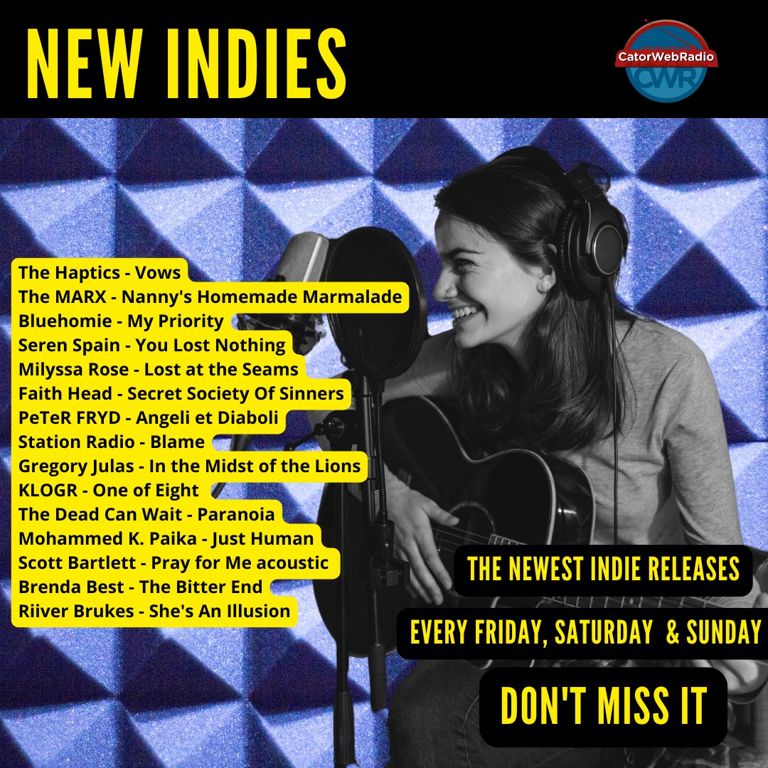 Catorweb radio (@catorwebradio) on Twitter photo #NowPlaying #NewIndies
#TheHaptics
#TheMARX
<a href="/Bluehomie/">Bluehomie</a>
#SerenSpain
<a href="/MilyssaRose/">M Rose Music</a>
<a href="/faithheadband/">Faith Head Band</a>
<a href="/peter_fryd/">🎸PeTeR FRYD🎸</a>
<a href="/StationRad2024/">Station Radio</a>
#GregoryJulas
<a href="/klogrmusic/">klogr</a>
<a href="/TDCW_band/">TDCW</a> via <a href="/Emma_Scott/">Emma Scott</a>
#MohammedKPaika
#ScottBartlett
<a href="/BrendaBest/">𝕭𝖗𝖊𝖓𝖉𝖆 𝕭𝖊𝖘𝖙</a>
<a href="/RBrukes/">RiiverSoulX | Montreal Indie Soul</a> #NowPlaying #NewIndies
#TheHaptics
#TheMARX
<a href="/Bluehomie/">Bluehomie</a>
#SerenSpain
<a href="/MilyssaRose/">M Rose Music</a>
<a href="/faithheadband/">Faith Head Band</a>
<a href="/peter_fryd/">🎸PeTeR FRYD🎸</a>
<a href="/StationRad2024/">Station Radio</a>
#GregoryJulas
<a href="/klogrmusic/">klogr</a>
<a href="/TDCW_band/">TDCW</a> via <a href="/Emma_Scott/">Emma Scott</a>
#MohammedKPaika
#ScottBartlett
<a href="/BrendaBest/">𝕭𝖗𝖊𝖓𝖉𝖆 𝕭𝖊𝖘𝖙</a>
<a href="/RBrukes/">RiiverSoulX | Montreal Indie Soul</a>