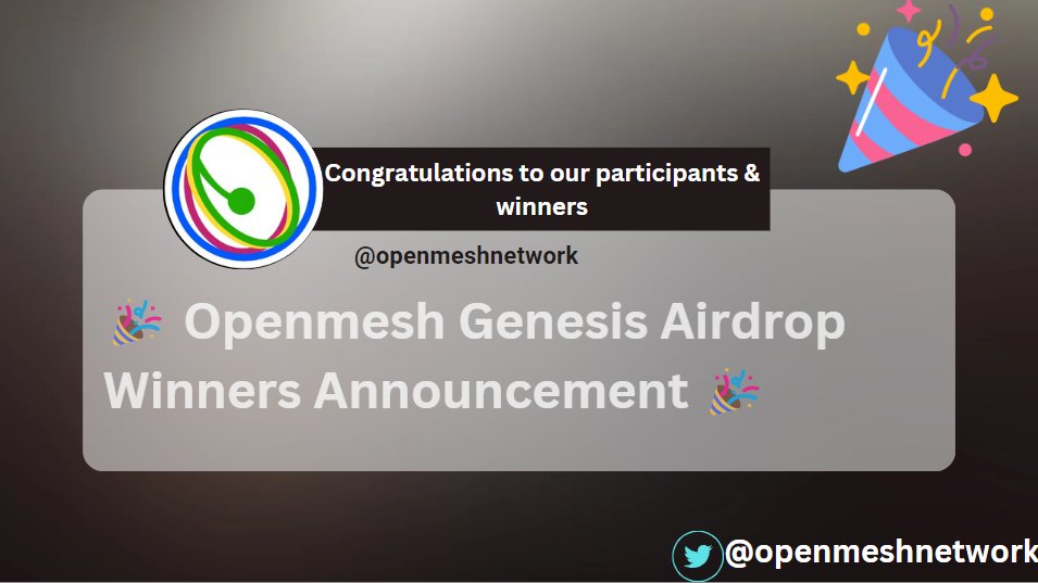 Rex_irex12's tweet image. 🎉 Congrats to the Openmesh Airdrop Winners! 🎉

🏆 You’ve won $XNODE rewards and a key role in shaping the future of decentralized cloud services! 🚀🌐

Stay tuned for more exciting updates as we build the Web3 infrastructure of tomorrow! 🌍💻

#Openmesh #XNODE #Web3 #Airdrop