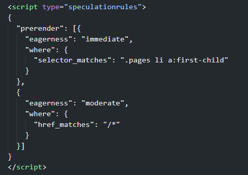 steren's tweet image. I use on my static website:
- The Speculation Rules API, which now allows you to use CSS selector to select pages to preload: I always prerender the latest blog article, and I prerender any article hovered by the user
developer.chrome.com/docs/web-platf…
- The View Transitions API, which…