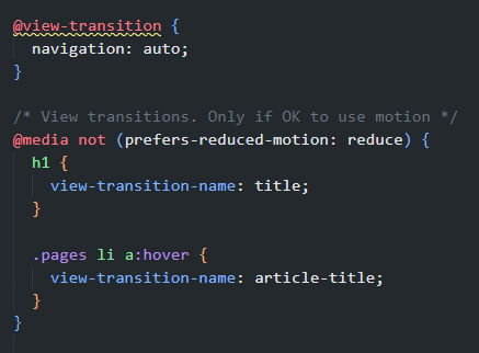 steren's tweet image. I use on my static website:
- The Speculation Rules API, which now allows you to use CSS selector to select pages to preload: I always prerender the latest blog article, and I prerender any article hovered by the user
developer.chrome.com/docs/web-platf…
- The View Transitions API, which…