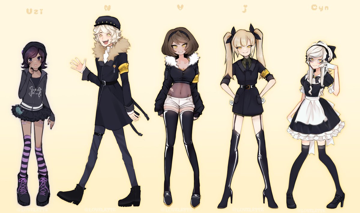 Murder Drones (Human) #murderdrones #md #uzi #n #v #j #cyn #murder_drones #mdfanart #fanart #gijinka #humanversion #murderdroneacyn #murderdronesuzi