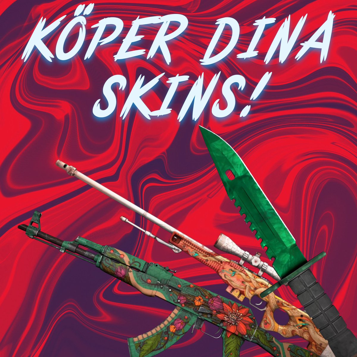 KÖPER DINA CS-SKINS! ⚡️

Dra iväg ett meddelande här alternativt på hemsidan! Länk i profilen!