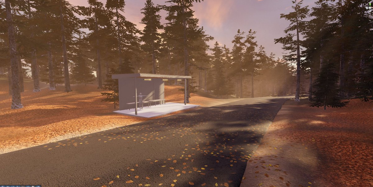 The_Streak001's tweet image. Day 9 Slow but steady progress as my brain moved from a moonlight environment to an autumn season setting 😅 . Found a lovely scanned material from #substancesource . Still need to work on the trees, bus stop and materials .

#unity6  #3dart #WIP #environment #b3d