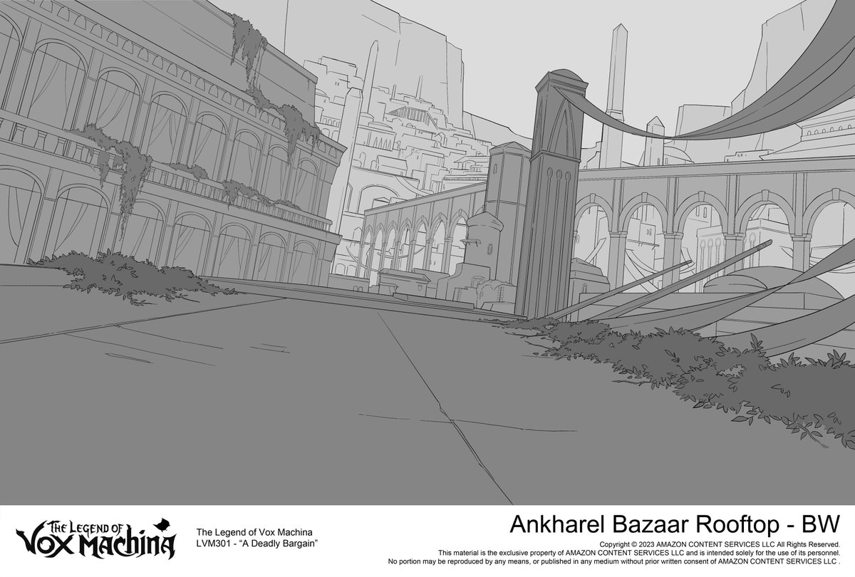 mxu_art's tweet image. More Ank'Harel backgrounds, from the rooftop chase scene.
This city was one of my favorite locations to design, it's so vibrant and grand and full of life.
#CriticalRole #TheLegendofVoxMachina #VoxMachina #LVMSpoilers