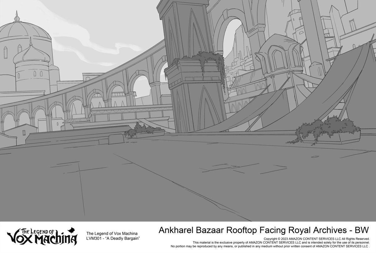 mxu_art's tweet image. More Ank'Harel backgrounds, from the rooftop chase scene.
This city was one of my favorite locations to design, it's so vibrant and grand and full of life.
#CriticalRole #TheLegendofVoxMachina #VoxMachina #LVMSpoilers