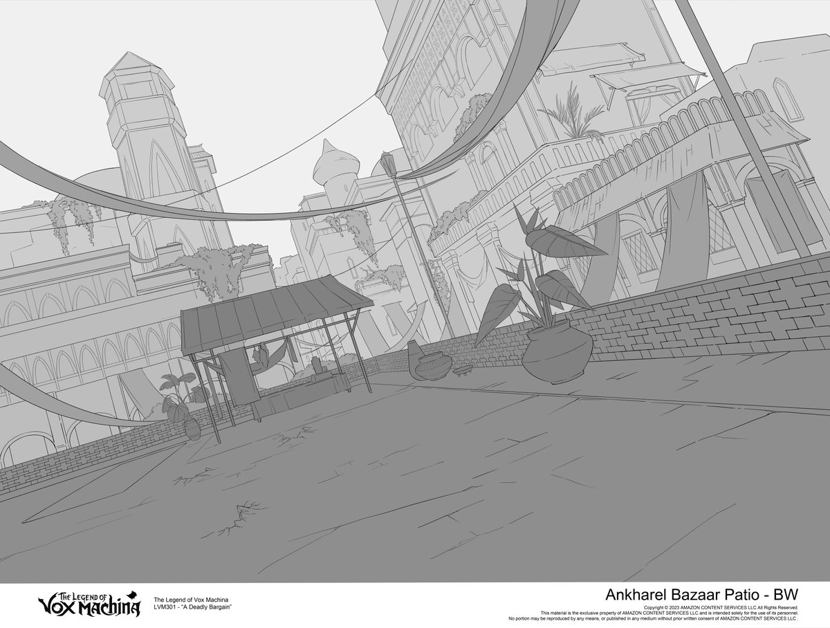 mxu_art's tweet image. More Ank'Harel backgrounds, from the rooftop chase scene.
This city was one of my favorite locations to design, it's so vibrant and grand and full of life.
#CriticalRole #TheLegendofVoxMachina #VoxMachina #LVMSpoilers