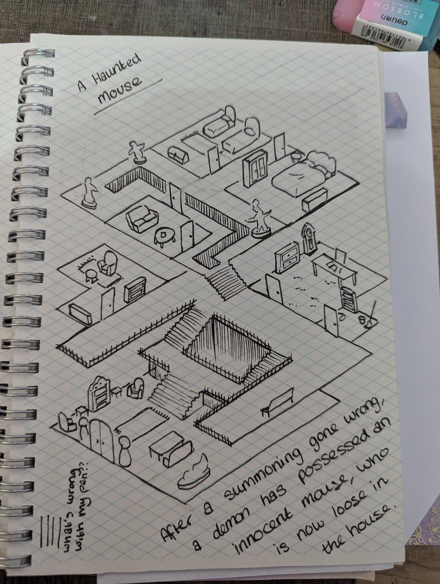 Pochikart's tweet image. For #inktober2024 I'm drawing DND maps! If you like this isometric paper and want to try it for yourself, you can find whole notebooks full of it on my shop. Link in bio ❤️

#dnd #isometricmap

Day 12:
