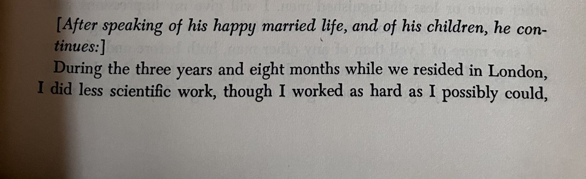 Nothing screams “academia” louder than Darwin’s account of being a happy father and husband being excised from his autobiography