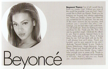 Niell_Standard's tweet photo. "Thank you Lyndall, You're very SPECIAL to me &amp; I dedicate 'second nature' to you"

-BEYONCÉ, debut album 1998

"Lyndall i love you"

-BEYONCÉ, the writing is on the wall 1999

"Lyndall i love you"

-planet Groove 1999 https://t.co/PE6iPRJvGU