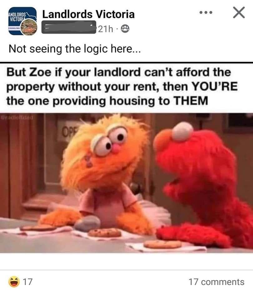 I’m actually ok with people being landlords. I’m not ok with corporate entities owning property like this. My landlord just asked for 300$ more in security. I have no choice but to pay because we have no place to go, and my son gets the best therapies here. I told her that is one