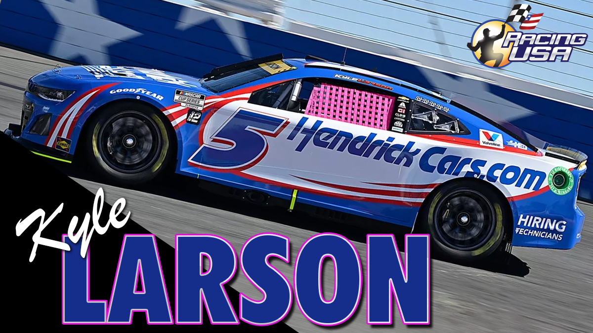 RacingUSA's tweet photo. Congratulations to Kyle Larson and the entire #5 race team on their win at the Charlotte Roval!

Save on all @KyleLarsonRacin merchandise at https://t.co/Htb9FCS8Q2, Home of Automatic Discounts and the Guaranteed Lowest Preorder Prices. #KyleLarson https://t.co/cf8HuivBtF