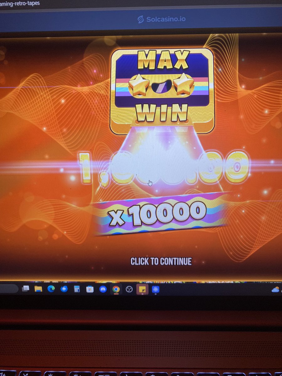 Bitjebit84's tweet photo. Another day another 2 max wins on retro tapes at @solcasino. Tnx @solcasino
Join @solcasino for max wins.
#CryptoCasino #solana #retrotapes https://t.co/tyXjrruCR0