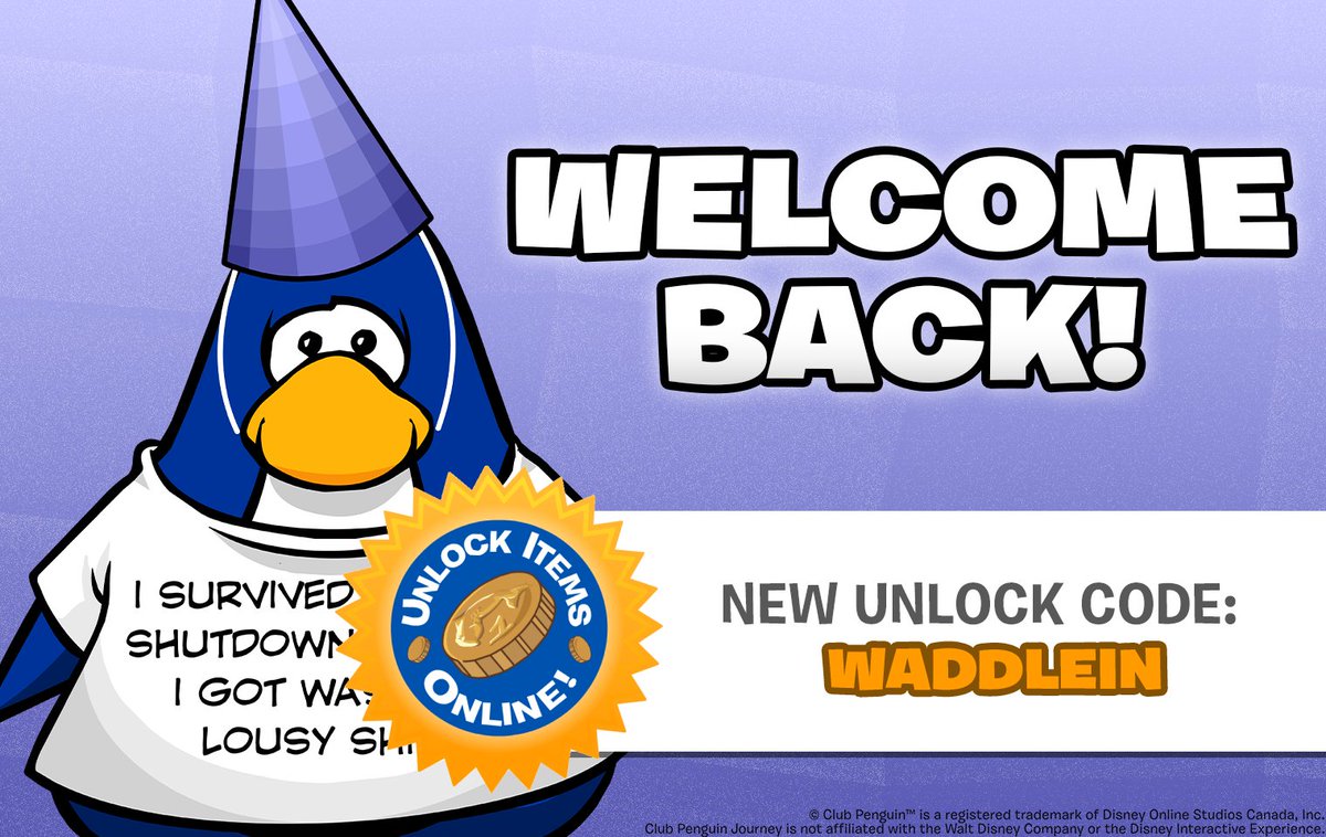 CPJofficial's tweet image. It&apos;s time to #WaddleIn

We are so happy to reopen the game to all of our penguins. Feel free to enjoy The Fair and join the celebration by using our new code WADDLEIN to get some goodies. The code lasts 7 days!

Furthermore, we have enabled 2X the Tickets to help with progressing…