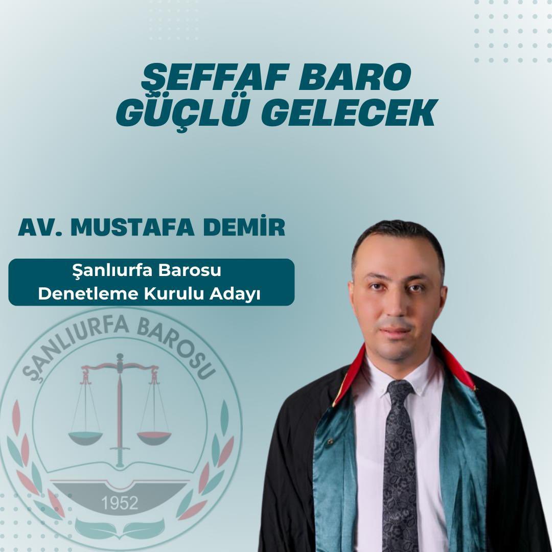 Baro başkanlığı seçimin de denetleme kurulu adayı olarak en çok oyu alarak seçilen kardeşim Av. Mustafa DEMİR’i tebrik eder, yeni görevinde başarılar dilerim.