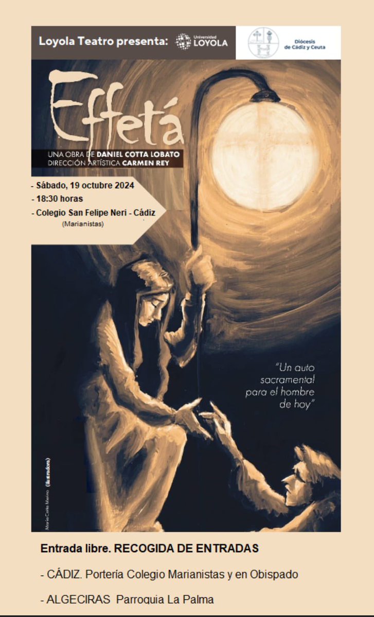 Effetá, el auto sacramental del siglo XXI, viaja a Cádiz para su séptima representación.