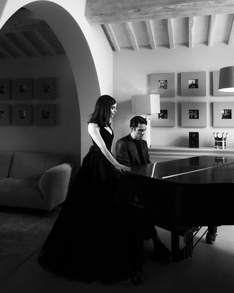 SofiaCarson's tweet photo. “I’d fall a thousand times, into darker skies. If I knew it led me here tonight. . .”🤍 @bocelli_matteo https://t.co/vRVj1GnhaK