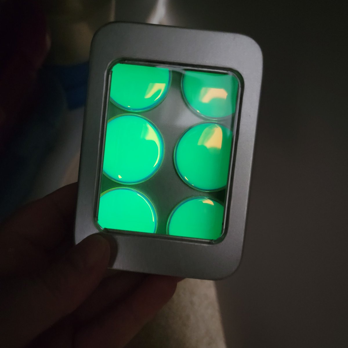 KariLikeSafari's tweet photo. Since I had a few extra iridescent/glow backgrounds cut out, thought I'd make myself a fun magnet set while I was at it. #SundayCrafting https://t.co/RdaavgBQs7