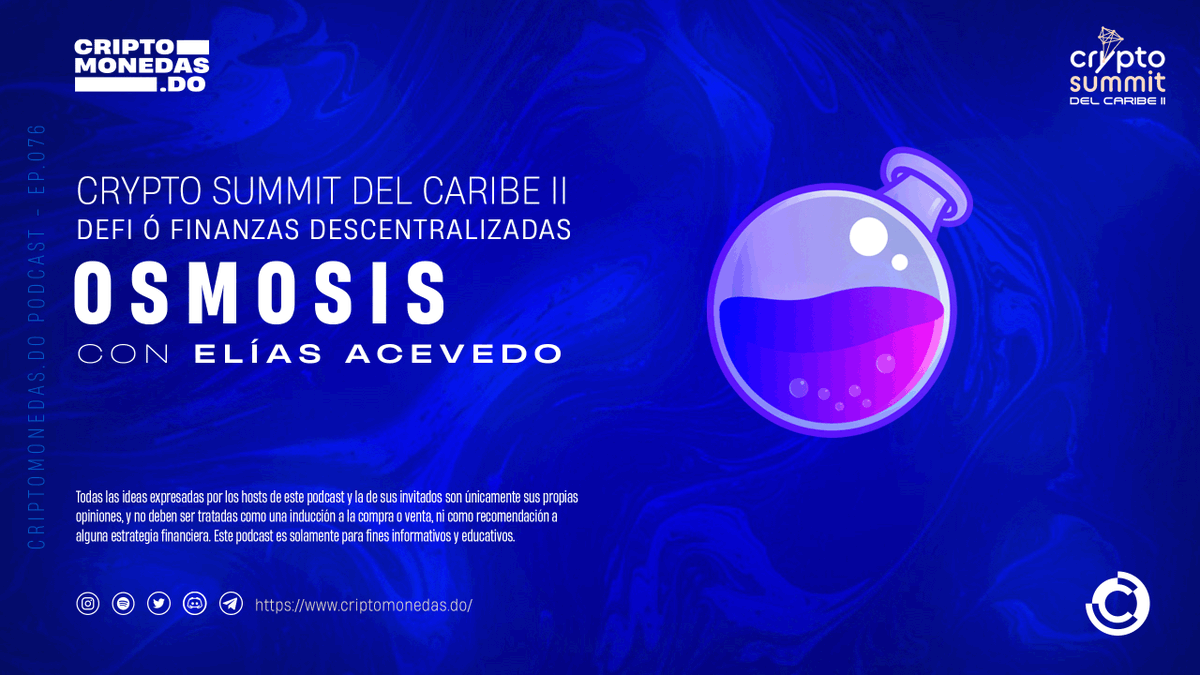 No te preocupes si te perdiste el Crypto Summit del Caribe II. Ya está disponible la presentación de Elías Acevedo, quien representó a <a href="/osmosis/"></a> 🧪

Descubre más sobre el ecosistema de Osmosis, cómo está revolucionando la interoperabilidad en DeFi y su emocionante futuro como