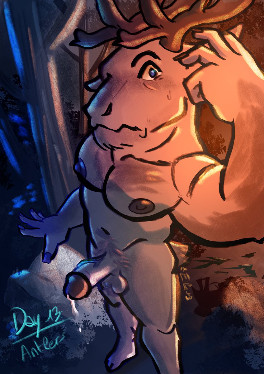 #weretober day 13: Antlers!

As you walk through the unknown path in the forest, you feel your body itching, growing and  changing, without knowing you just travel through another realm.

#Weretober2024 #furry #anthro #tfeveryday #transfur #bara #antlers