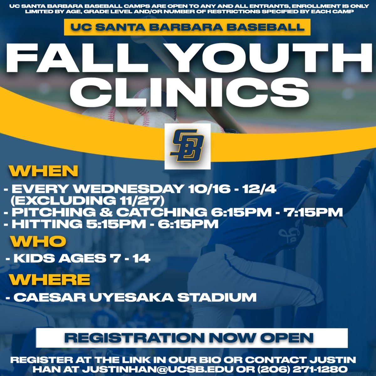 Get better with us this fall. 💪

Weekly youth clinics are coming to Caesar Uyesaka Stadium starting Wednesday 10/16! Register at the link in our bio!

#GoChos