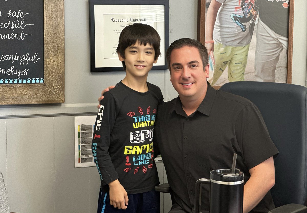 This guy earned points for passing 60 <a href="/iReady/">i-Ready</a> lessons so far this year and chose to cash them in to spend some time with me. I enjoyed learning all about his time living in Japan with his family for a couple of years. <a href="/MsBateman_SPS/">Rachel Bateman</a> #proudprincipal #principalsinaction