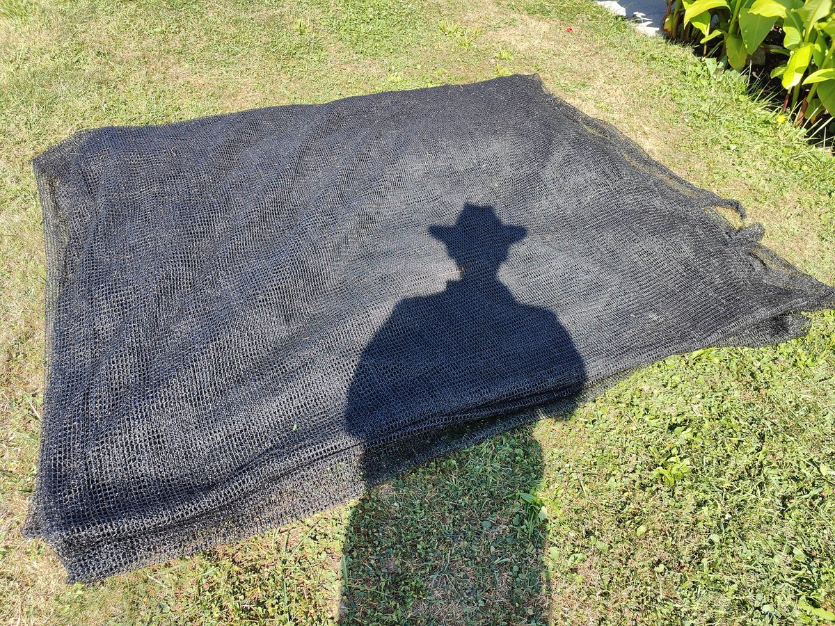 Time to fold up and put away the bird netting #gardening