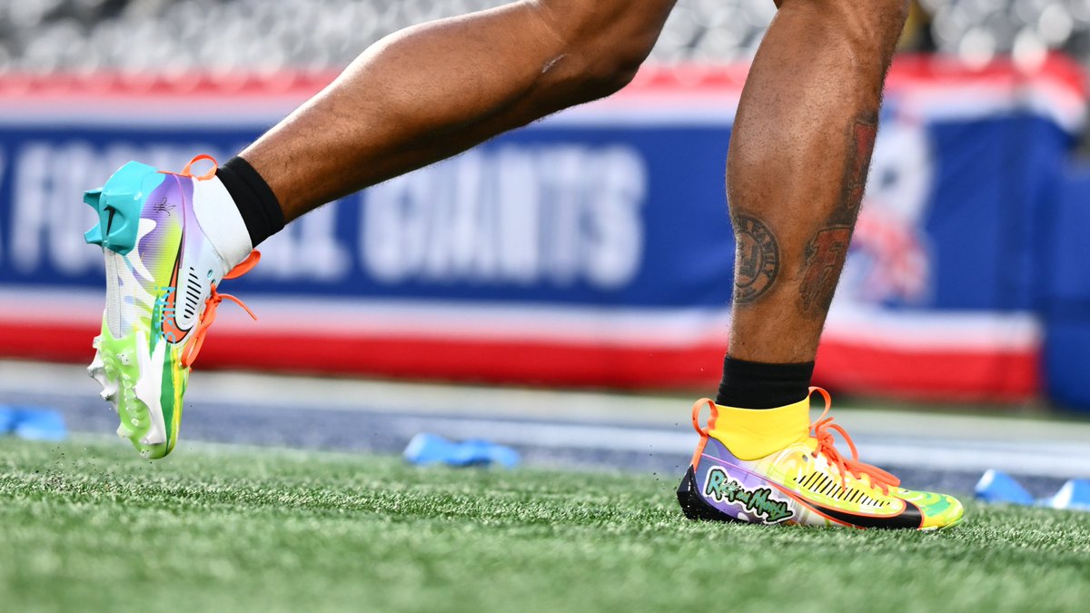 Bengals's tweet photo. "Your boos mean nothing I’ve seen what makes you cheer."

@Real10jayy__ with the 🔥 cleats. https://t.co/VVcvmdbujB