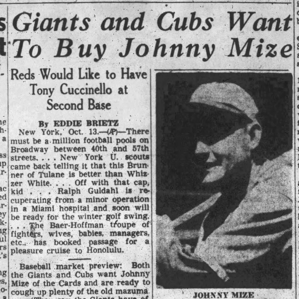 Johnny "Big Cat" Mize (@bigcatmize) on Twitter photo I learned pretty early that baseball was a business, first and foremost. Every year with the <a href="/Cardinals/">St. Louis Cardinals</a>, as soon as the season was over, I'd be mentioned as trade bait. .
<a href="/BirdChatter1/">Bird Chatter Baseball #BaseballHistory ⚾️</a> <a href="/nut_history/">BaseballHistoryNut</a> <a href="/TheFourCrickets/">Jerry Grillo</a> I learned pretty early that baseball was a business, first and foremost. Every year with the <a href="/Cardinals/">St. Louis Cardinals</a>, as soon as the season was over, I'd be mentioned as trade bait. .
<a href="/BirdChatter1/">Bird Chatter Baseball #BaseballHistory ⚾️</a> <a href="/nut_history/">BaseballHistoryNut</a> <a href="/TheFourCrickets/">Jerry Grillo</a>