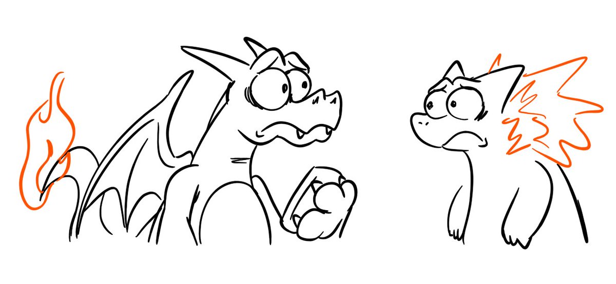 Just a picture of Charizard and Typhlosion for no particular reason