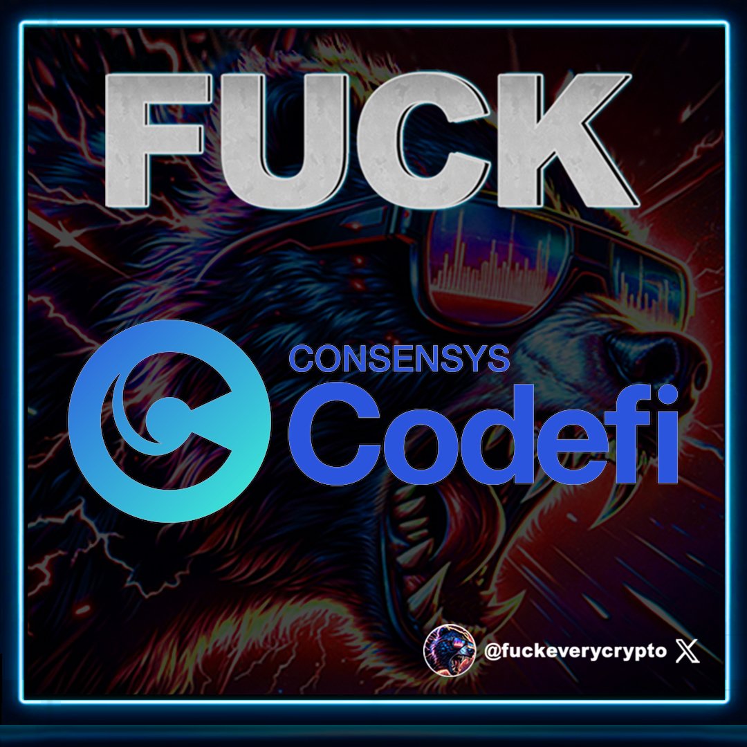fuckeverycrypto's tweet image. Fuck Consensys Codefi! #Consensys #Codefi  #ConsensysCodefi