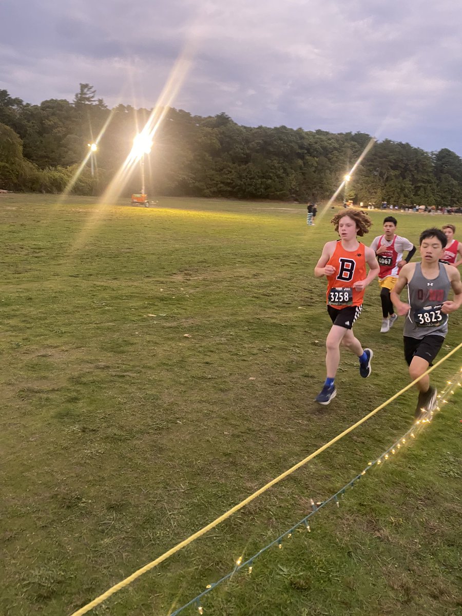 Twilight Meet Freshman race and the Sophomore race off and running