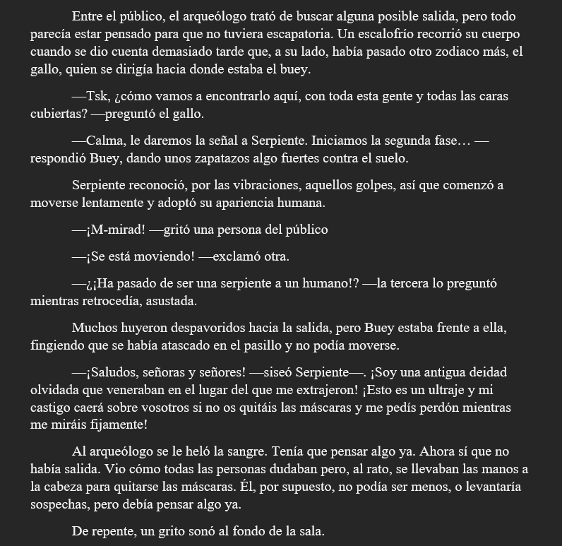 Legend_Dario's tweet photo. Día 14: Máscara 🎭

Quería continuar aquella escena del arqueólogo que hice el día 6. Juro que me encanta escribir acerca de este personaje ✨✨

#Taletober #Taletober2024 https://t.co/rua87H15z4