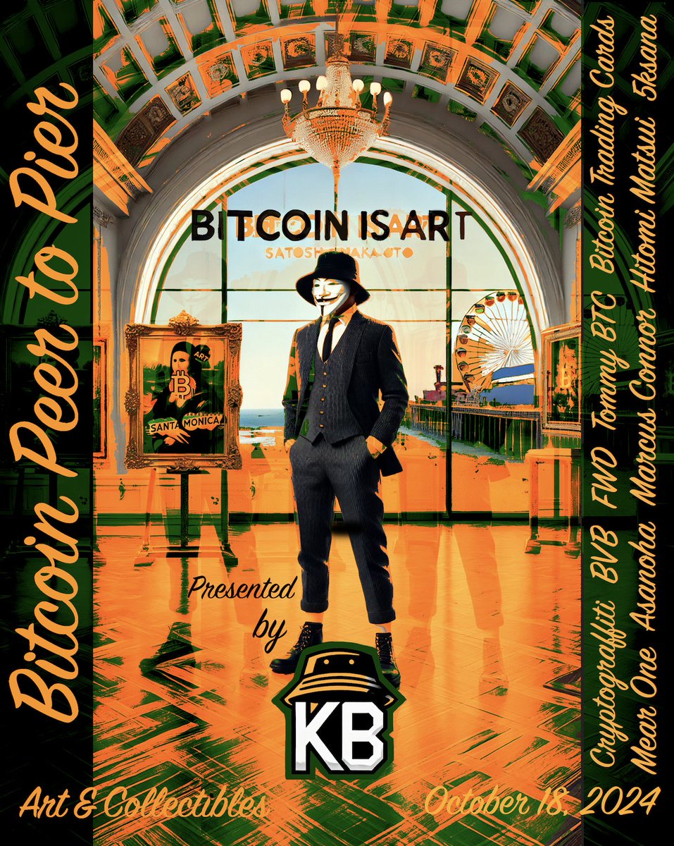 🎨 This week, KB launches Bitcoin is Art! Celebrating Bitcoin's fun, vibrant and lively culture in Santa Monica while raising awareness and funds for great causes.

#BitcoinisArt this week at Bitcoin Peer to Pier! 

👇 More details below about the fantastic event 👀