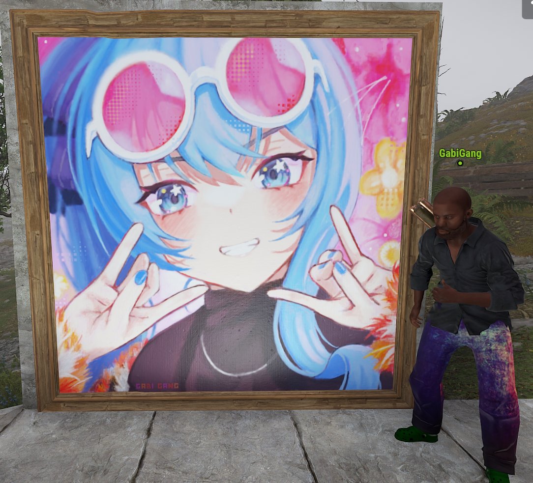 GabiGangx's tweet image. My submission for the Charitable Rust event. Hoshimachi Suisei.  
#artofrust #Rust #Rustart #ほしまちぎゃらり