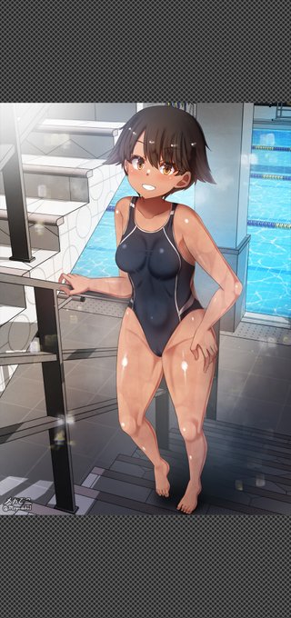 競スクの褐色ちゃん🏊‍♀️

Tomboy girl with competition swimsuit. 