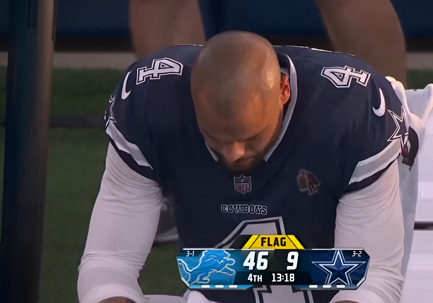 Sportskeeda Pro Football على X: "Dak Prescott in the blowout loss to DET: -  17-33 - 178 Yards - 0 Touchdowns - 2 Interceptions - 42.2 Passer Rating -  Benched in the