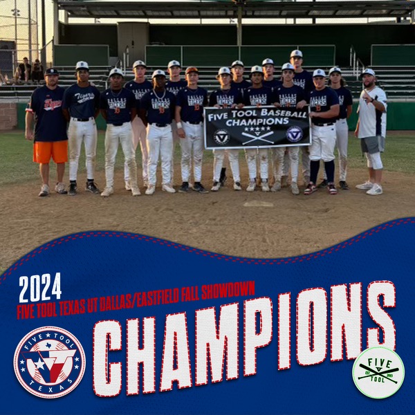 âśFive Tool Texasâś (@fivetooltexas) on Twitter photo 🏆CHAMPIONS🏆
Congrats to <a href="/DTigerBaseball/">Dallas Tigers</a> NE Orange 17U on winning the 17U/18U Championship of the <a href="/FiveTool/">Five Tool Baseball</a> Texas UT Dallas/Eastfield Fall Showdown.
#WatchEm 🏆CHAMPIONS🏆
Congrats to <a href="/DTigerBaseball/">Dallas Tigers</a> NE Orange 17U on winning the 17U/18U Championship of the <a href="/FiveTool/">Five Tool Baseball</a> Texas UT Dallas/Eastfield Fall Showdown.
#WatchEm