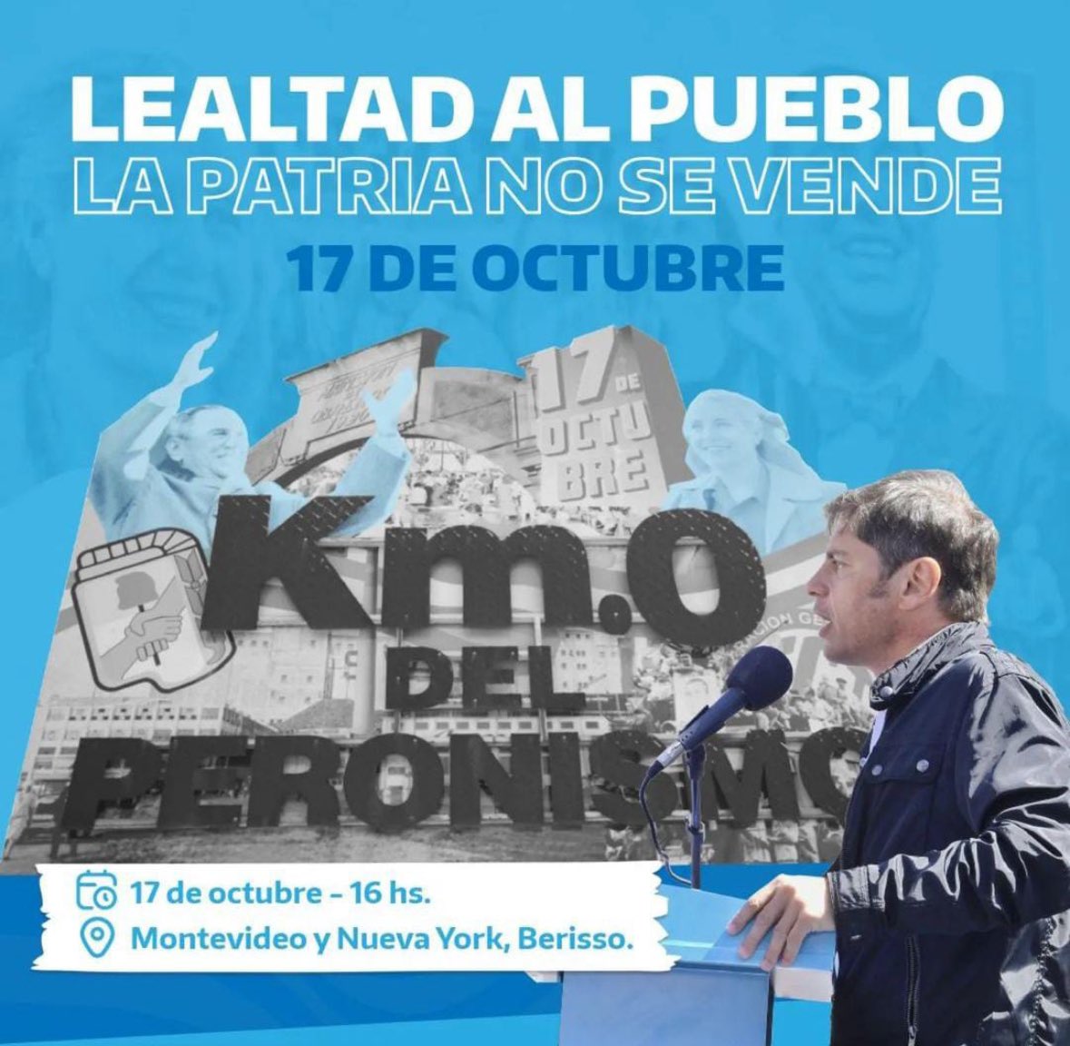 DrDanielGollan's tweet photo. Este 17 de octubre el pueblo se reúne en el lugar donde comenzó a re escribirse la historia. Unidos y organizados, recuperaremos la Patria que Milei y su banda están destruyendo y reconstruiremos la felicidad que el pueblo argentino tuvo con Perón, Evita, Néstor y Cristina https://t.co/SW3joGzoev