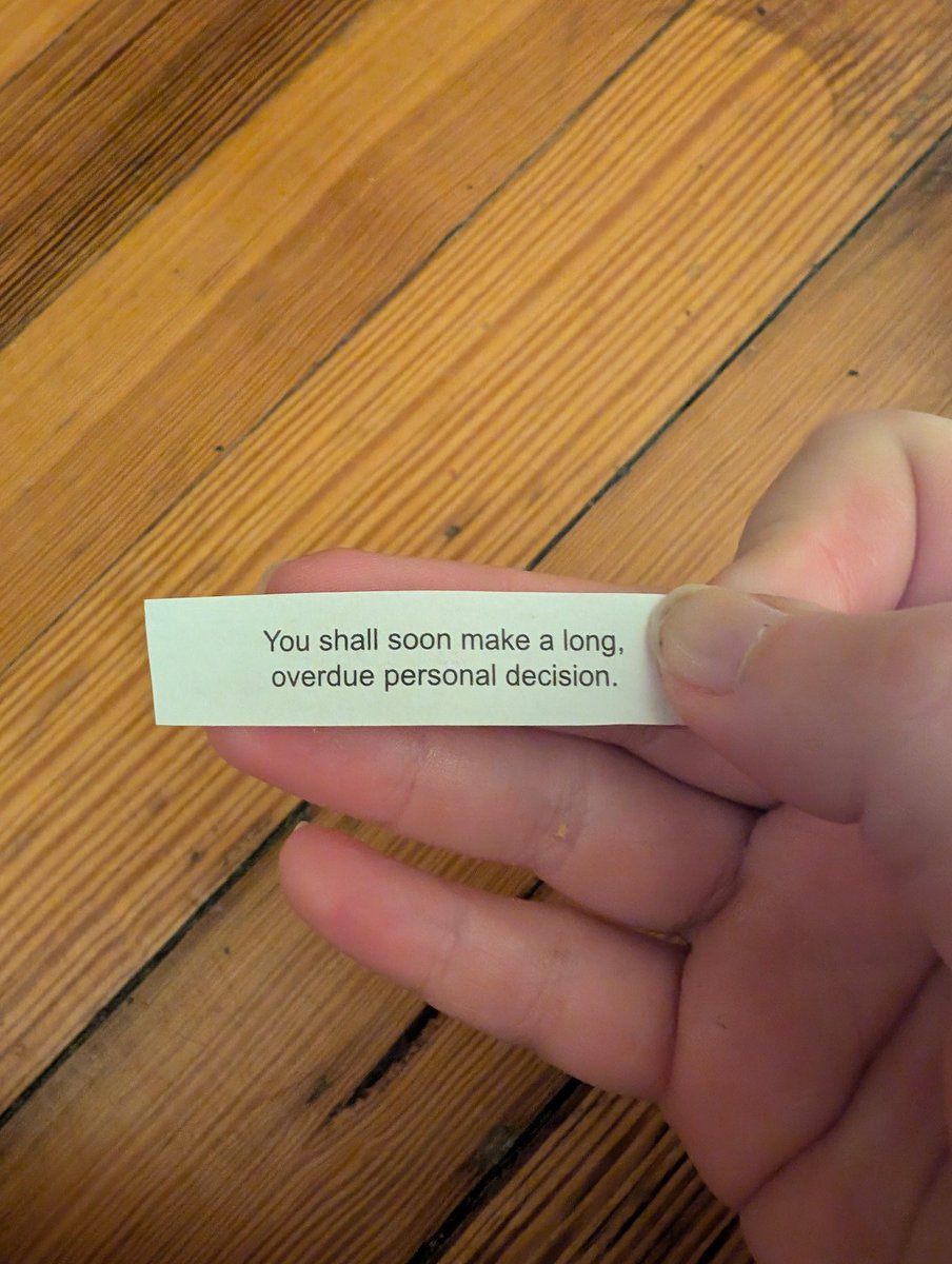 Threatening first Chinese food fortune in the new era of my life